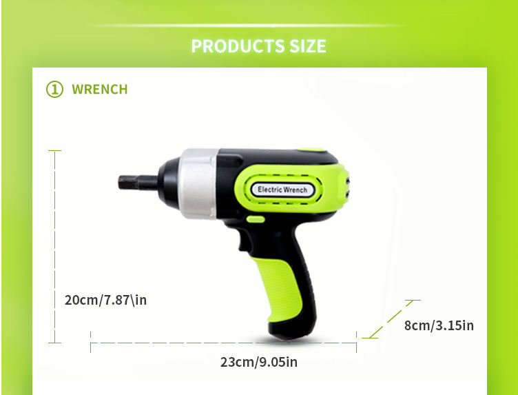 New E-HEELP ZSB05 420N.m 1/2'' High Strength Motor DC12V Electric Impact Wrench with 4 Sleeve sizes 17/19/21/23cm