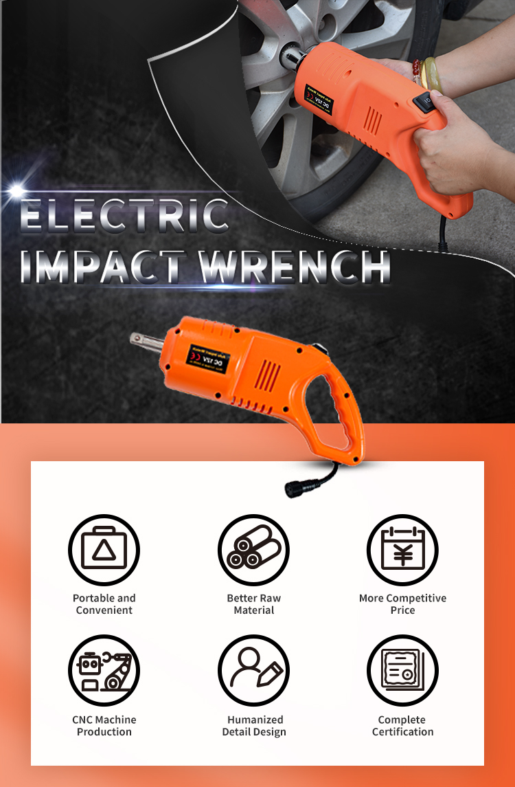 High Profit E-HEELP ZSB01 480N.m 1/2'' High Torgue Powerful DC12V Electric Impact Wrench with 4 Sleeve sizes for All Cars