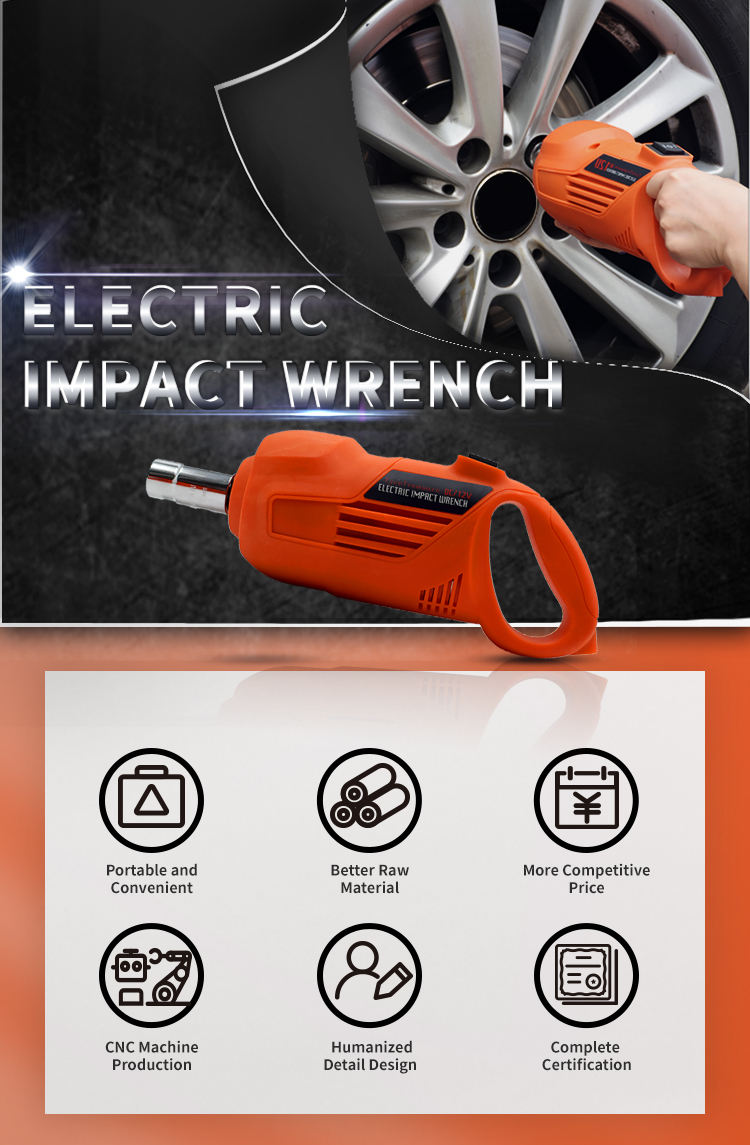 Wholesale Price E-HEELP ZSB03 480N.m 1/2'' Strong DC12V Electric  impact Wrench  for  tire