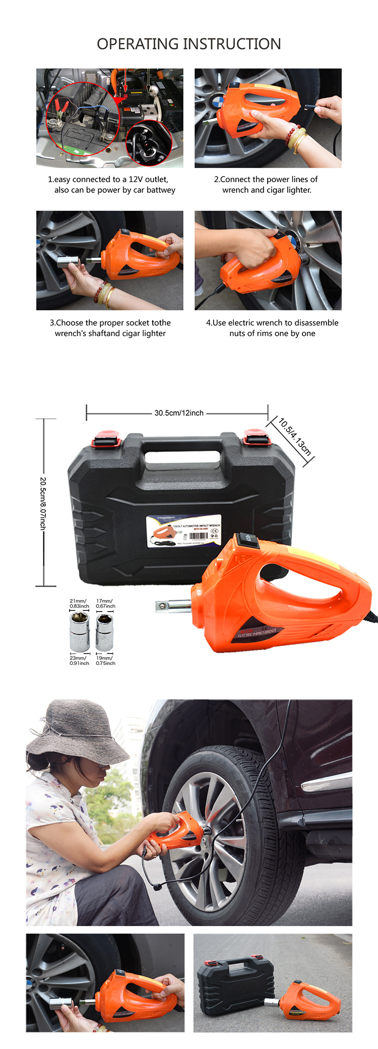 Mini type battery impact wrench tool boxes automatic electric wrench