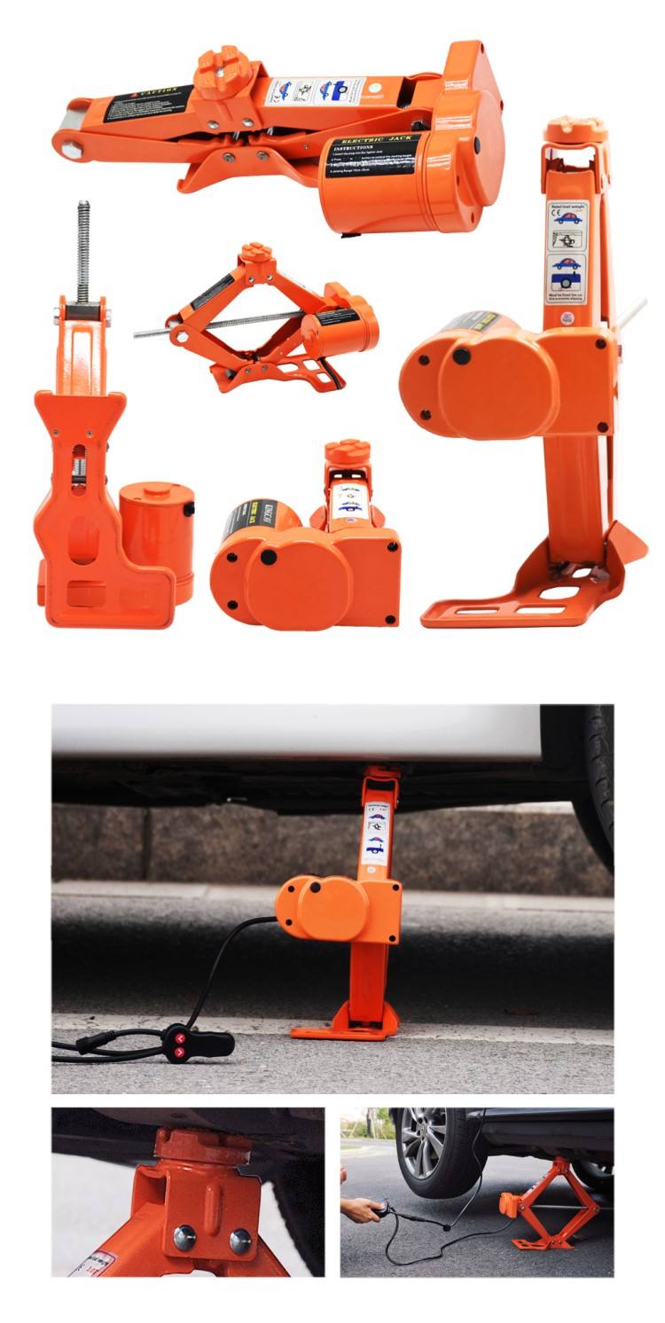 Factory direct car emergency tool kit scissor electric jack 3 ton