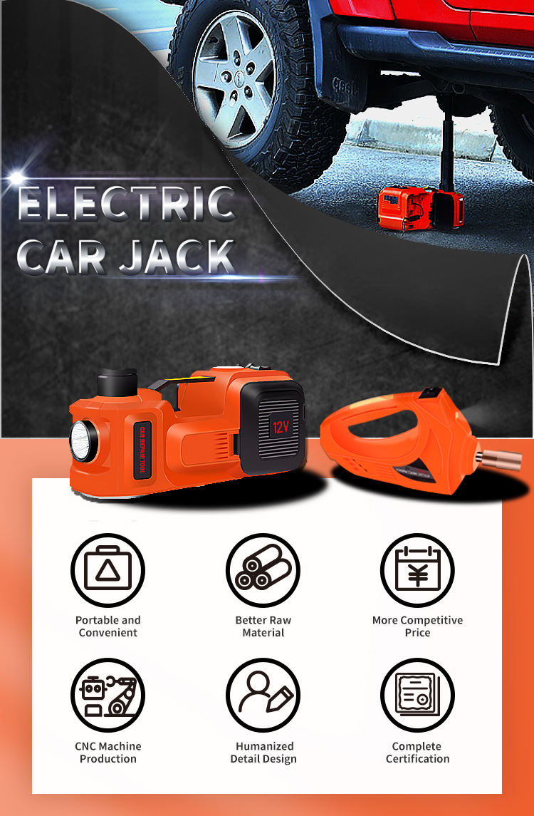Original E-HEELP ZSTT01 Portable 5T  DC12V 3t hydraulic floor jack car jack Hydraulic Car Jack emergency Tool Tire repair tools