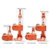 New products wholesale automatic repair tools 5.0 ton high lift scissor jack