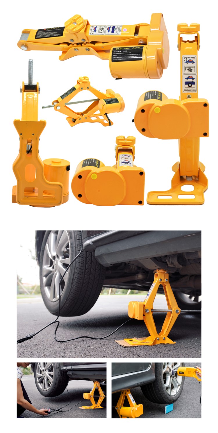 Top selling price best car 3 ton hydraulic 3T 35CM  scissor jack  electric wrench suit for suv