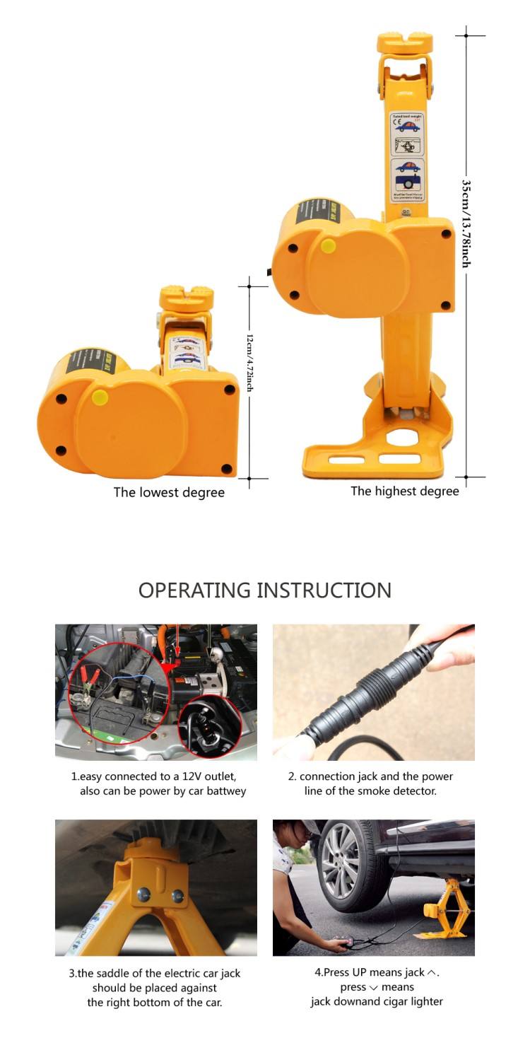 Online shopping motorized 12 volt car 2T 35CM electric scissor jack with hydraulic repair kit for suv
