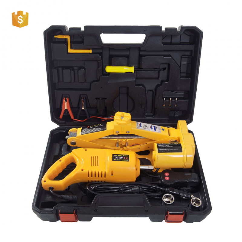 Extremely Durable and Reliable E-HEELP ZS3J-B01 DC12V 120-350mm Electric Scissor best Car Jack Set withWrench